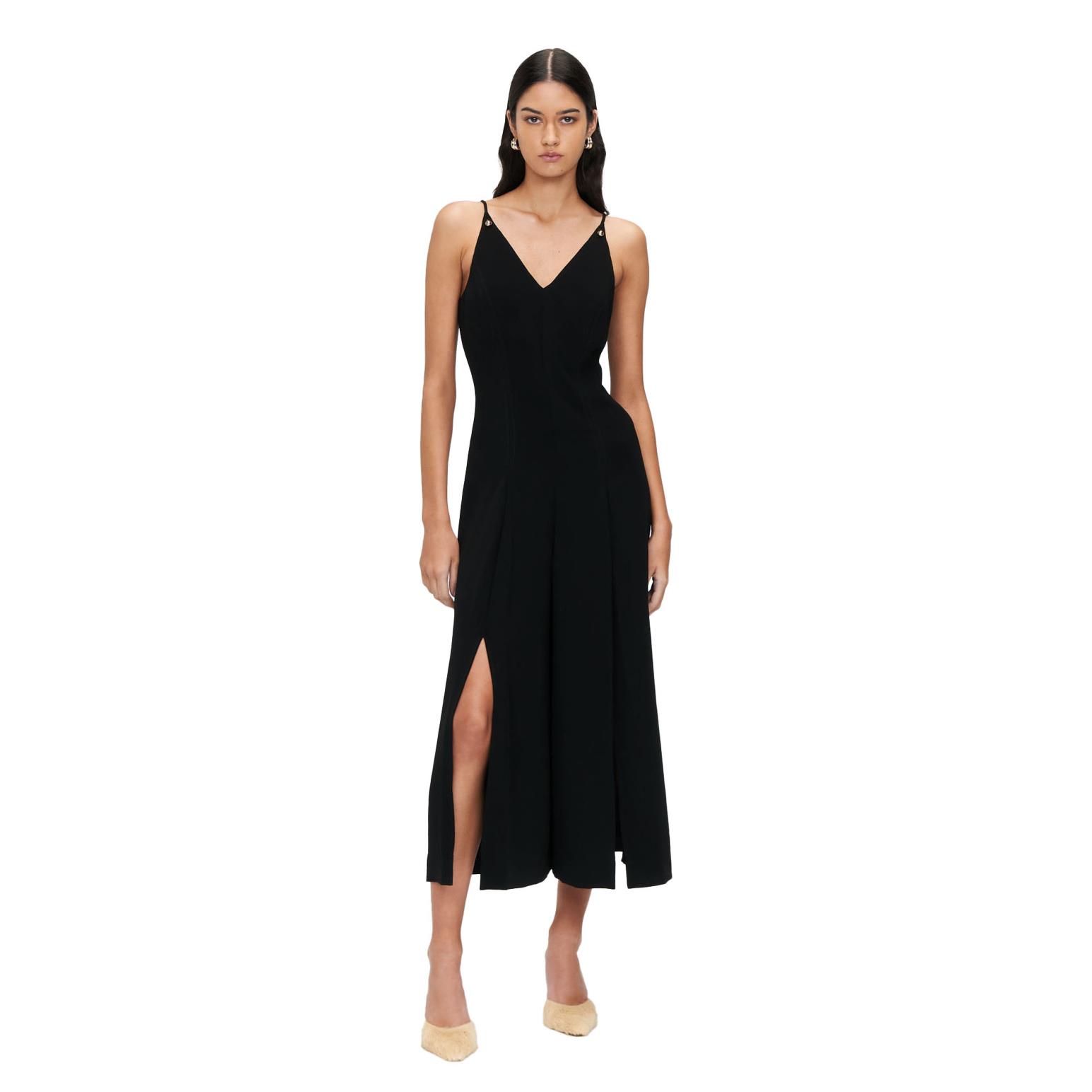 Veronika Maine Double Crepe Pleat Jumpsuit Ballantynes Department Store